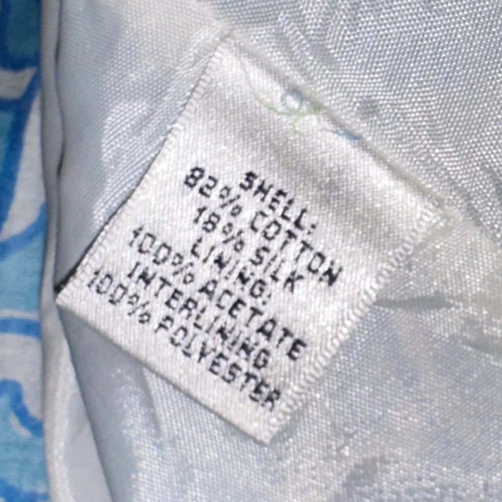 Lilly Pulitzer Strapless Blue and White Silk blend Dress 10 formal wedding - Picture 7 of 13